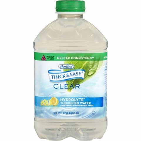Hormel, Thickened Water Thick & Easy Hydrolyte 46 oz. Container Bottle Lemon Flavor Ready to Use Nectar Co, Count of 6