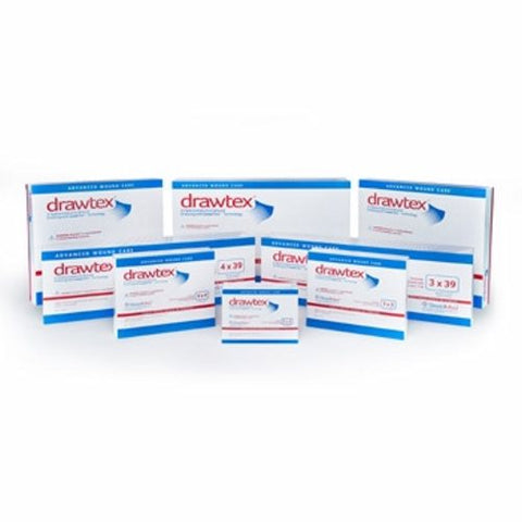 SteadMed, Non-Adherent Wound Dressing Drawtex Leva Fiber 8 X 8 Inch, 1 Each