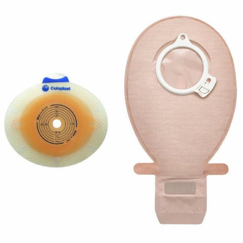 Coloplast, Ostomy Barrier SenSura Click Pre-Cut, Standard Wear Double Layer Adhesive 1-9/6 Inch Flange Green C, Box Of 5