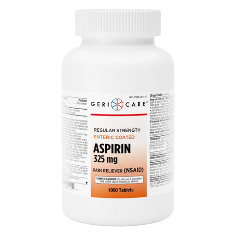 McKesson, Pain Relief Geri-Care 325 mg Strength Aspirin Tablet 1,000 per Bottle, Count of 1
