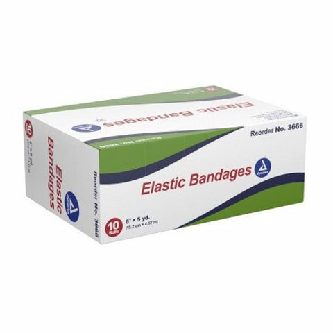 Dynarex, Elastic Bandage Dynarex 6 Inch X 4-1/2 Yard Standard Compression Clip Detached Closure Tan NonSteri, Count of 1