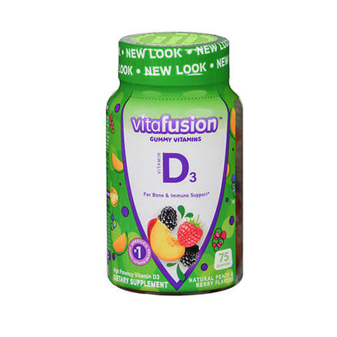Vitafusion, Vitamin Supplement Vitafusion Vitamin D 2000 IU Strength Gummy 75 per Bottle Assorted Fruit Flavors, Count of 1