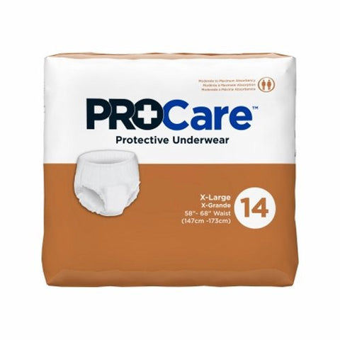First Quality, Unisex Adult Absorbent Underwear Pull On with Tear Away Seams X-Large CRU-514, Count of 14