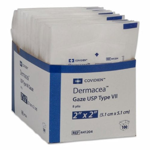 Cardinal, USP Type VII Gauze Sponge Dermacea Cotton 8-Ply 2 X 2 Inch Square Sterile, Case Of 30