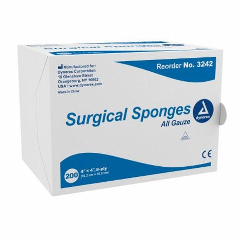 Dynarex, Gauze Sponge 4 X 4 Inch 8-Ply NonSterile 3242, 1 Pack