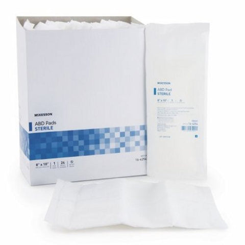 McKesson, Abdominal Pad 8 X 10 Inch Sterile 16-4254, Case Of 15