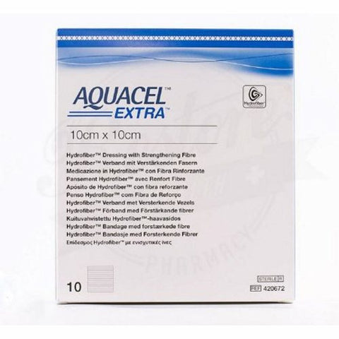 Convatec, Hydrofiber Dressing Aquacel Extra Hydrofiber (Sodium Carboxymethylcellulose) 6 X 6 Inch, Box Of 5