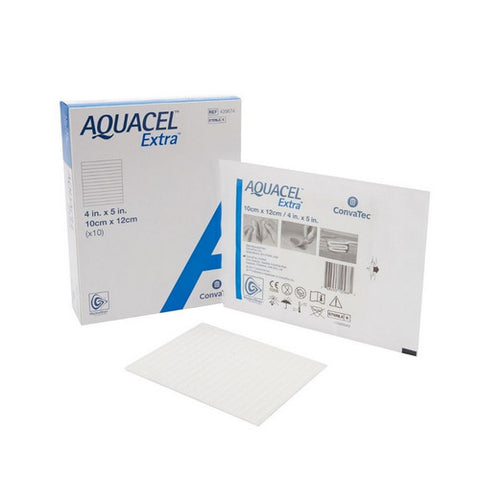 Convatec, Hydrofiber Dressing Aquacel Extra Hydrofiber (Sodium Carboxymethylcellulose) 4 X 5 Inch, Count of 1