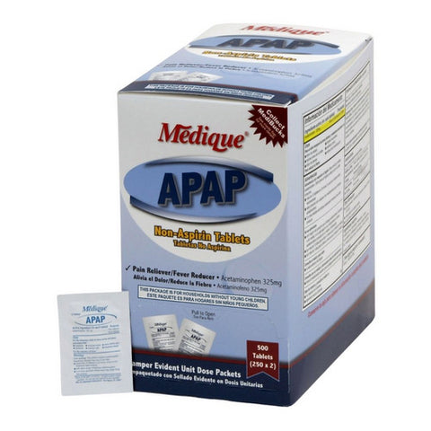 Medique, Pain Relief Medique 325 mg Strength Acetaminophen Tablet 250 per Box, Box Of 1