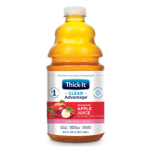 Thick-It, Thickened Beverage Thick-It AquaCareH2O 64 oz. Container Bottle Apple Flavor Ready to Use Nectar C, Count of 4