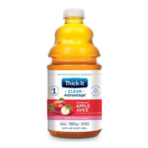 Thick-It, Thickened Beverage Thick-It AquaCareH2O 64 oz. Container Bottle Apple Flavor Ready to Use Nectar C, 64 Oz