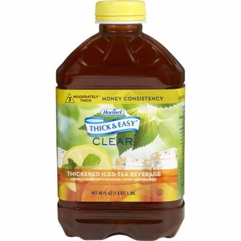 Hormel, Thickened Beverage Thick & Easy 46 oz. Container Bottle Iced Tea Flavor Ready to Use Honey Consiste, Count of 6