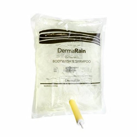 DermaRite, Shampoo and Body Wash DermaRain 800 mL Dispenser Refill Bottle Scented, Count of 12
