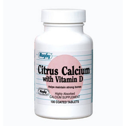 Rugby, Joint Health Supplement Rugby Cholecalciferol / Calcium Citrate 250 IU - 200 IU Strength Tablet 100, Count of 1