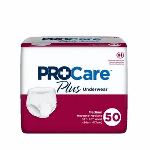 First Quality, Unisex Adult Absorbent Underwear Plus Pull On with Tear Away Seams Medium Disposable Moderate Absorbency, Count of 25
