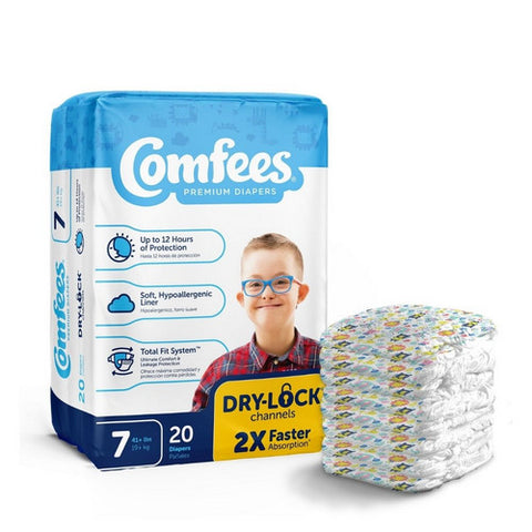 Attends, Unisex Baby Diaper Size 7 Disposable, Case Of 4