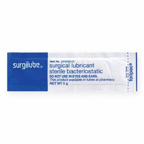 Surgilube, Lubricating Jelly Surgilube 5 Gram Individual Packet Sterile, 5 Grams, Box Of 144