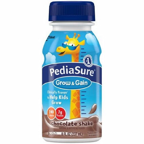 Pediasure, Pediatric Oral Supplement PediaSure Grow & Gain Chocolate Flavor 8 oz. Bottle Ready to Use, Case Of 4