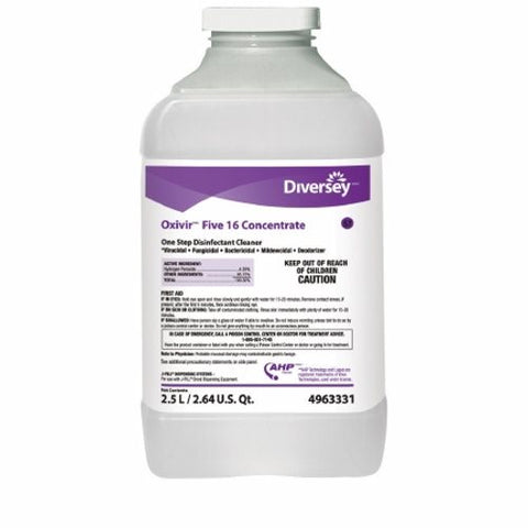 Lagasse, Surface Disinfectant Cleaner Oxivir Five 16 Peroxide Based Liquid Concentrate 2.5 Liter NonSterile, 2.5 Liters