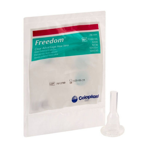 Coloplast, Male External Catheter Freedom Clear Advantage Self Adhesive Strip Silicone Medium, 1 Each