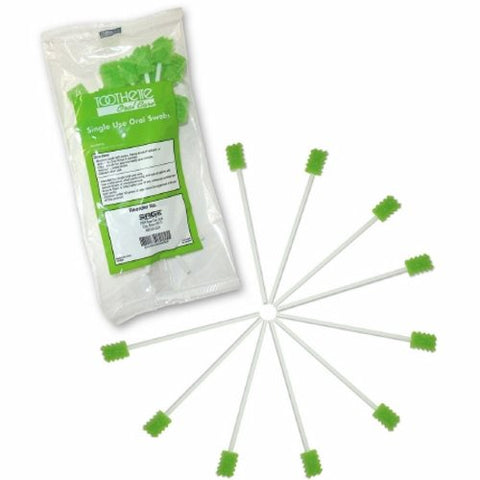 Sage, Oral Swabstick Toothette Plus Foam Tip Untreated, Count of 800