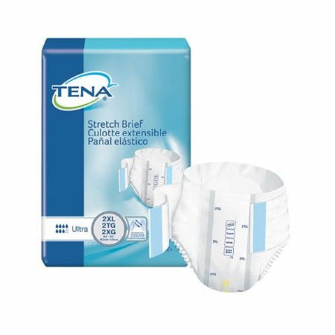 Tena, Unisex Adult Incontinence Brief TENA Stretch Ultra Tab Closure 2X-Large Disposable Heavy Absorbency, Case Of 2