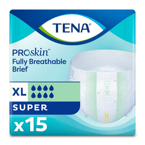 Tena, Unisex Adult Incontinence Brief TENA Super Tab Closure X-Large Disposable Heavy Absorbency, Case Of 4