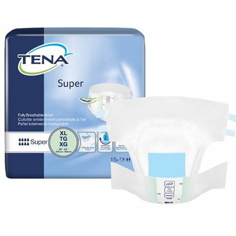 Tena, Unisex Adult Incontinence Brief TENA Super Tab Closure X-Large Disposable Heavy Absorbency, Count of 15