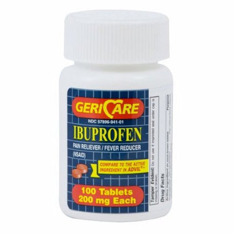 McKesson, Pain Relief Geri-Care 200 mg Strength Ibuprofen Tablet 100 per Bottle, Count of 1