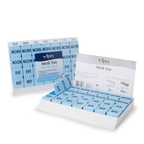 Apex-Carex, Pill Organizer Medi Tray 7 Day 4 Dose, Count of 1