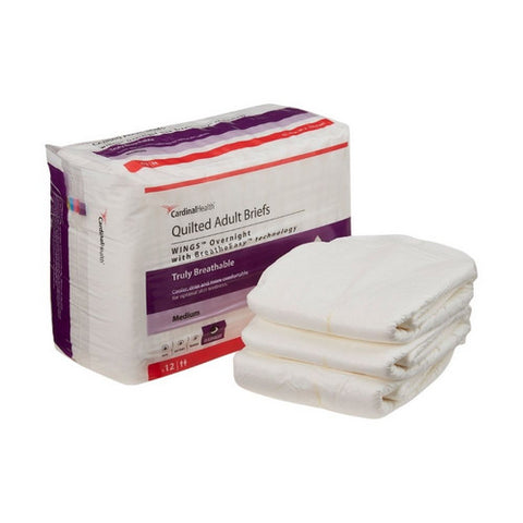 Cardinal, Unisex Adult Incontinence Brief Medium Disposable 67033, Count of 8