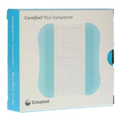 Coloplast, Hydrocolloid Dressing Comfeel Plus Transparent 4 X 4 Inch Square Sterile, Box Of 10
