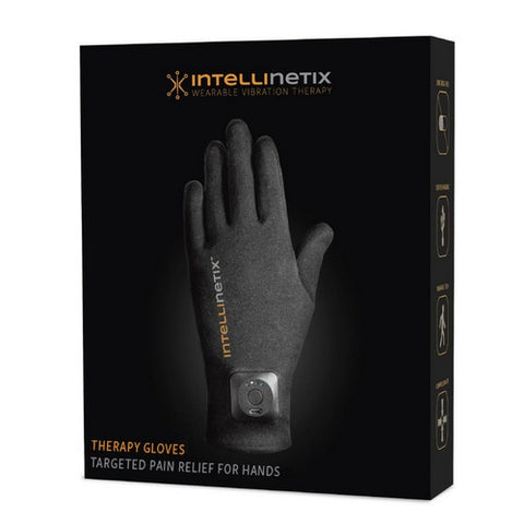 Brownmed, Vibration Therapy Glove Intellinetix Full Finger Large Wrist Length Hand Specific Pair Cotton, 1 Pair