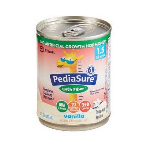Abbott Nutrition, Pediatric Oral Supplement PediaSure 1.5 Cal with Fiber Vanilla Flavor 8 oz. Can Ready to Use, Count of 24
