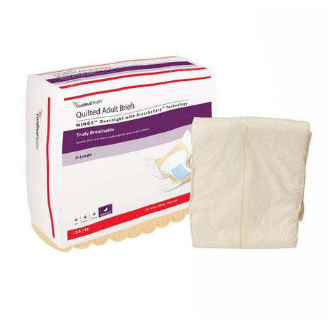 Cardinal, Unisex Adult Incontinence Brief X-Large Disposable Heavy Absorbency 67035, Count of 1
