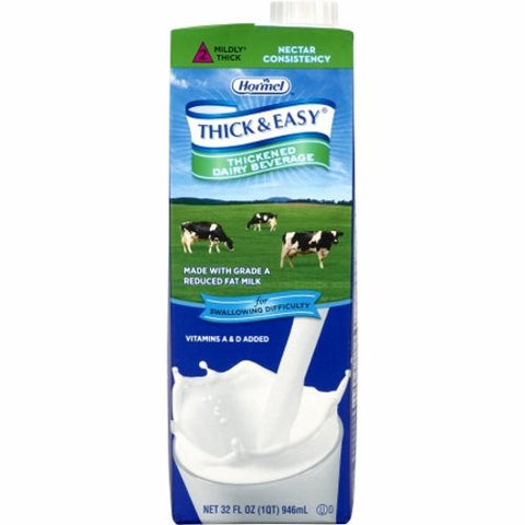 Hormel, Thickened Beverage Thick & Easy Dairy 32 oz. Container Carton Milk Flavor Ready to Use Nectar Consi, Count of 8