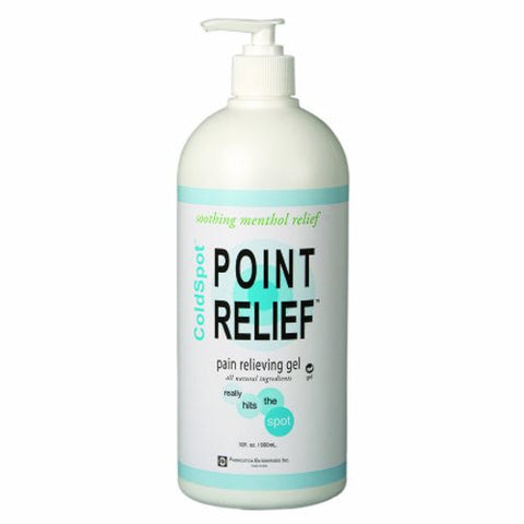Fabrication Enterprises, Topical Pain Relief Point Relief ColdSpot 0.06% - 12% Strength Capsaicin / Menthol Topical Gel 32 o, 32 Oz