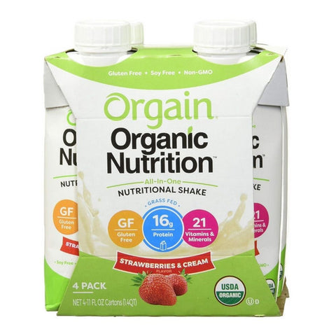 Orgain, Oral Supplement Orgain Organic Nutritional Shake Strawberries and Cream Flavor 11 oz. Container Car, 11 Oz