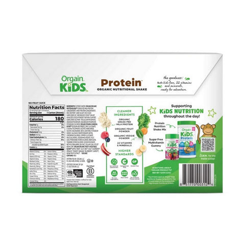 Orgain, Pediatric Oral Supplement Orgain Kids Protein Organic Nutritional Shake Chocolate Flavor 8¼ oz. Ca, Count of 12