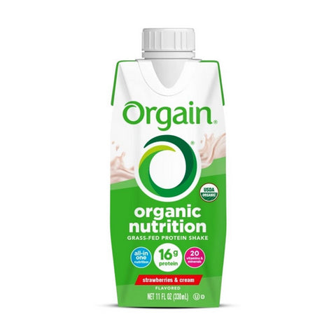 Orgain, Oral Supplement Orgain Organic Nutritional Shake Strawberries and Cream Flavor 11 oz. Container Car, Count of 12