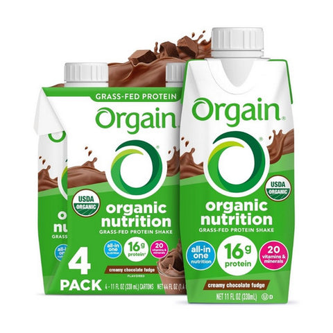 Orgain, Oral Supplement Orgain Organic Nutritional Shake Creamy Chocolate Fudge Flavor 11 oz. Container Car, Pack Of 4