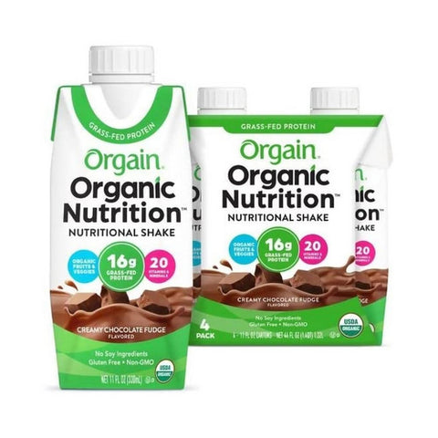 Orgain, Oral Supplement Orgain Organic Nutritional Shake Creamy Chocolate Fudge Flavor 11 oz. Container Car, Case Of 3