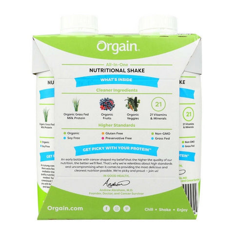Orgain, Oral Supplement Orgain Organic Nutritional Shake Iced Café Mocha Flavor 14 oz. Container Carton Rea, 11 Oz