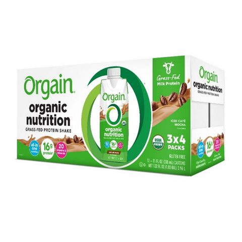 Orgain, Oral Supplement Orgain Organic Nutritional Shake Iced Café Mocha Flavor 14 oz. Container Carton Rea, Count of 12