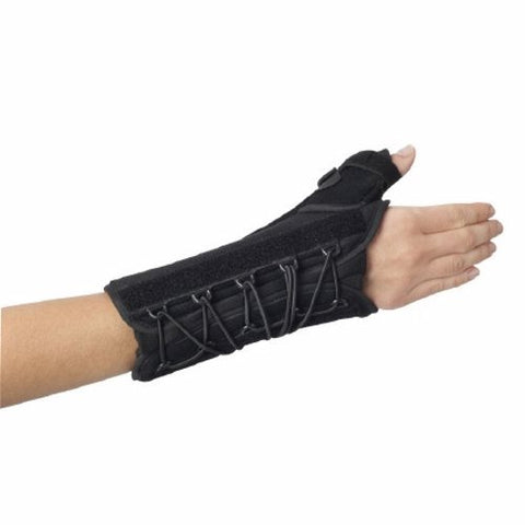 DJO, Wrist / Thumb Support Splint Quick-Fit W.T.O. Thumb and Palmar Stay Nylon / Foam Left Hand Black On, Count of 1