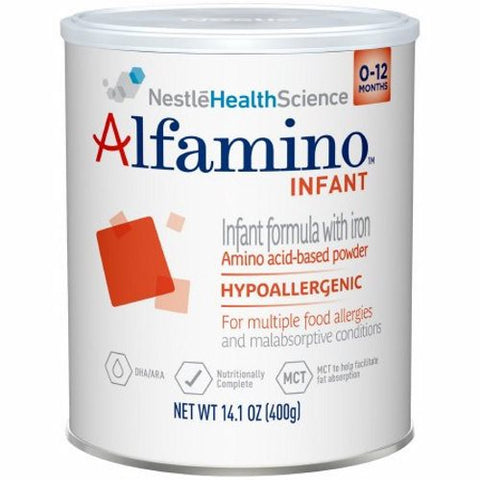 Nestle Healthcare Nutrition, Amino Acid Based Infant Formula with Iron Alfamino 14.1 oz. Can Powder, Count of 6