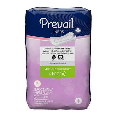 First Quality, Bladder Control Pad Prevail Daily Liner 7-1/2 Inch Length Light Absorbency Polymer Core Small Adult, Count of 312