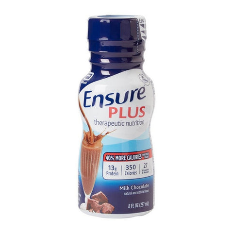 Abbott Nutrition, Oral Supplement Ensure  Plus Chocolate Flavor 8 oz. Container Bottle Ready to Use, Count of 24