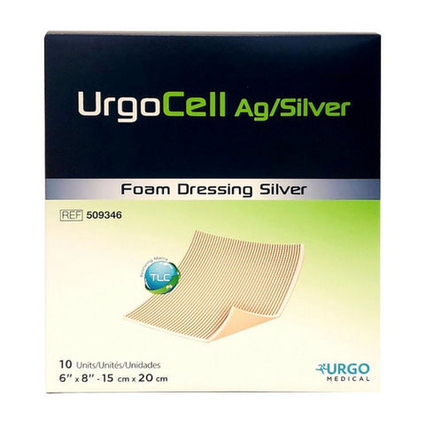 SteadMed, Foam Dressing with Silver Restore 6 X 8 Inch Rectangle Sterile, Box Of 10