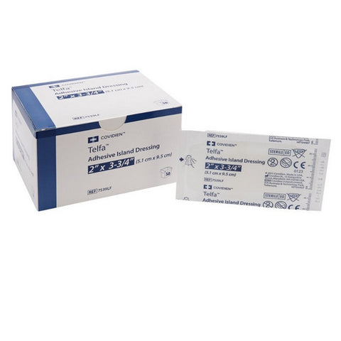 Cardinal, Adhesive Strip Telfa 2 X 3-1/4 Inch NonWoven Rectangle White Sterile, Case Of 8